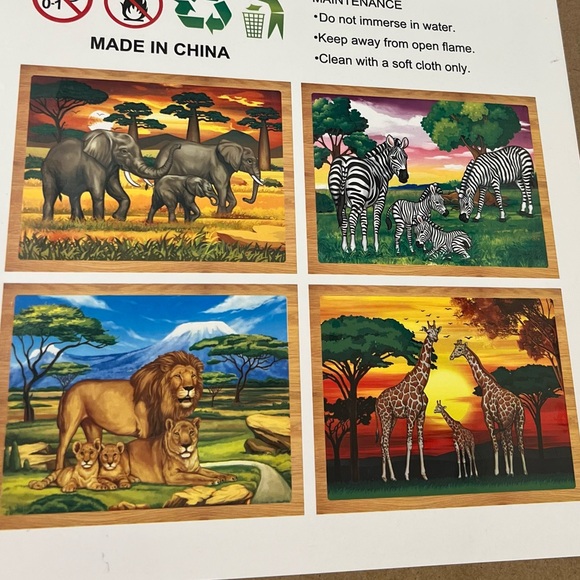 4 Puzzle Pack Africa/Safari Themed NEW! - Picture 3 of 6